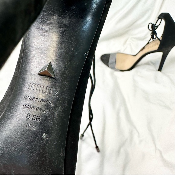 Schutz Josseana suede Clear Strap heels - Picture 17 of 17